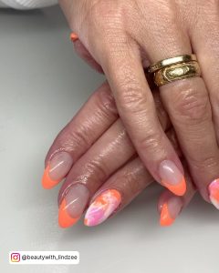 Orange Nails French