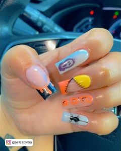 Orange Nails Halloween
