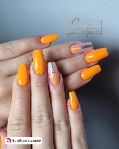 Orange Nails Summer