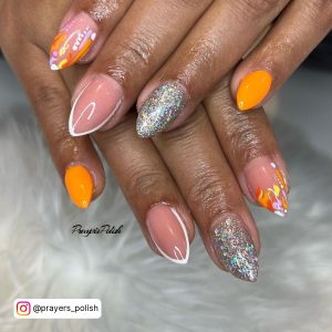 Orange Press On Nails