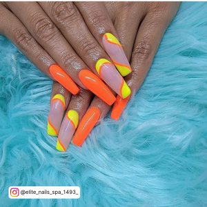 Orange Yellow Nail Designs
