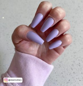 Pastel Purple Almond Nails