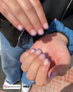 Pastel Purple French Tip Nails