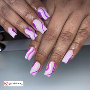 Pastel Purple Nails Short