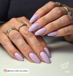 Pastel Purple Stiletto Nails
