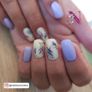 Pastel Purple Tip Nails