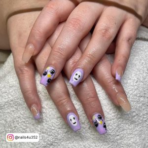 Pastel Purple Tips Nails