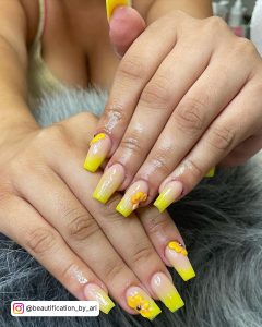 Pastel Yellow Ombre Nails