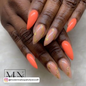 Peachy Orange Nails