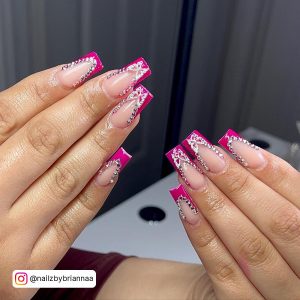 Pink Acrylic Nails Short