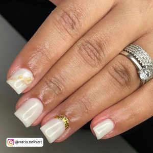 Pink And Gold Marble Nails
