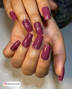 Pink And Purple Acrylic Nails