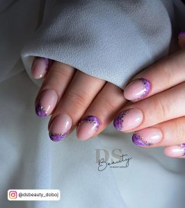 Pink And Purple Marble Nails