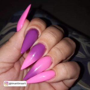 Pink And Purple Ombre Nail Designs