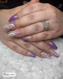 Pink And Purple Valentines Nails