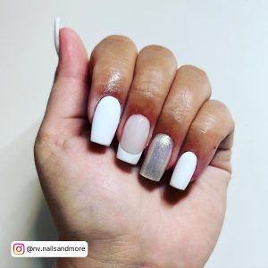 Pink And White Short Nails