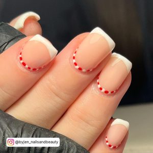 Pink French Tip Square Nails