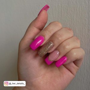 Pink Gel Acrylic Nails