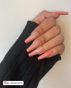 Pink Glitter Gel Nails