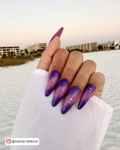 Pink Purple Blue Nails