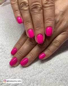 Pink Short Coffin Nails