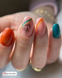 Pinky Orange Nails