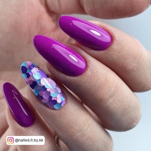 Purple Almond Nail Designs