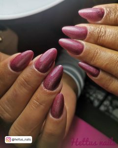 Purple Almond Shaped Nails