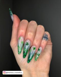 Purple And Green Ombre Nails