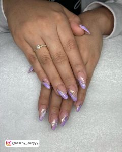 Purple And Pink Marble Nails