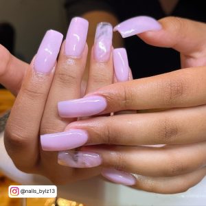 Purple And Pink Nail Art