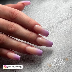 Purple And White Ombre Nails