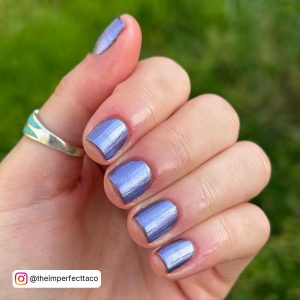 Purple Blue Chrome Nails