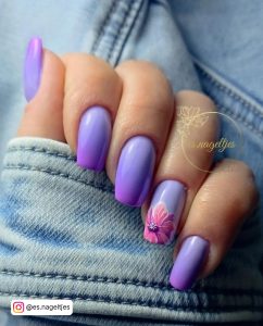 Purple Blue Ombre Nails