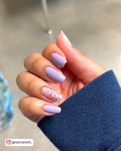 Purple French Nails