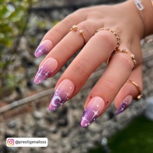 Purple Glitter Halloween Nails