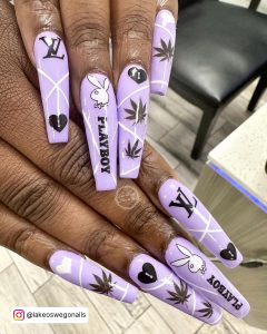 Purple Lavender Nails