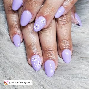 Purple Matte Almond Nails