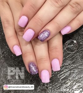 Purple Nail Designs For Short Nails