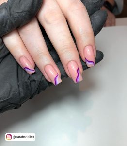 Purple Nail Designs Short