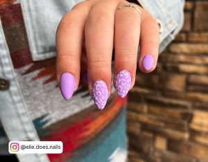 Purple Nails Almond Shape