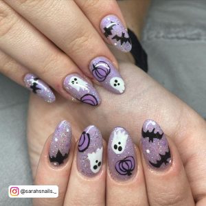 Purple Nails Halloween