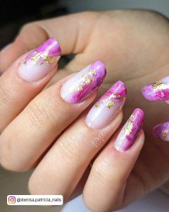 Purple Nails Marble