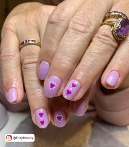 Purple Nails Valentines Day