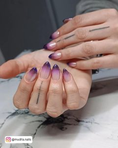 Purple Ombre Acrylic Nails