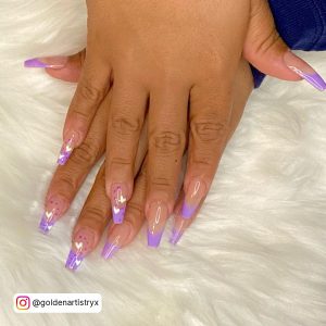 Purple Ombre French Nails