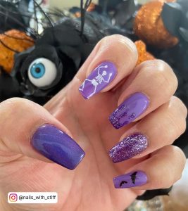Purple Ombre Halloween Nails