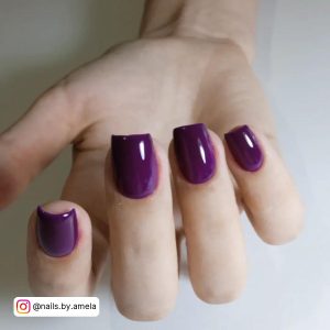 Purple Ombre Nails Short