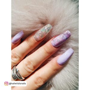 Purple Pink Acrylic Nails