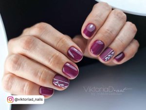 Purple Short Nails